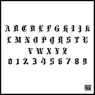 Gothic Lettering - Finger Tattoos