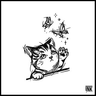 Enchanting butterfly cat